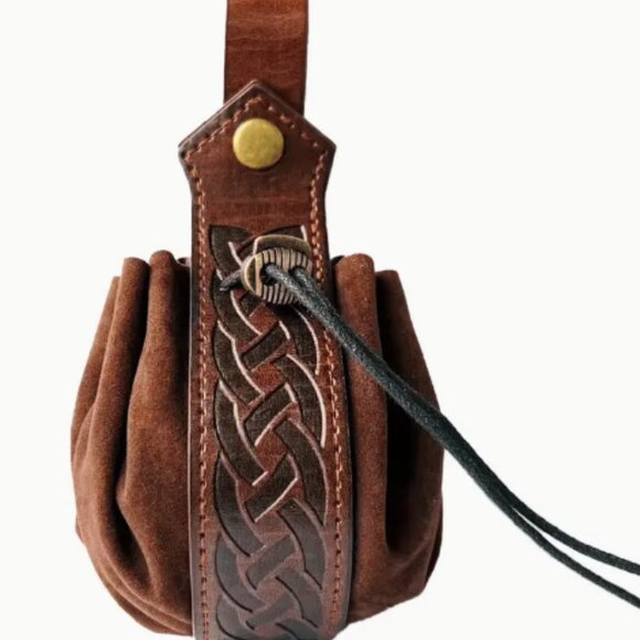 Renaissance Style Loop Drawstring Mini Satchel - Picture 2 of 2